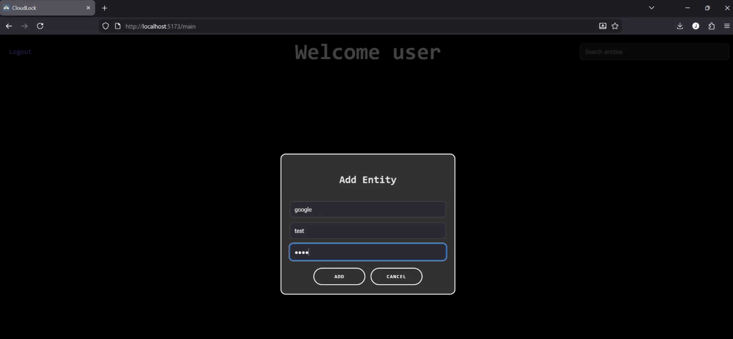 CloudLock Password Manager screenshot